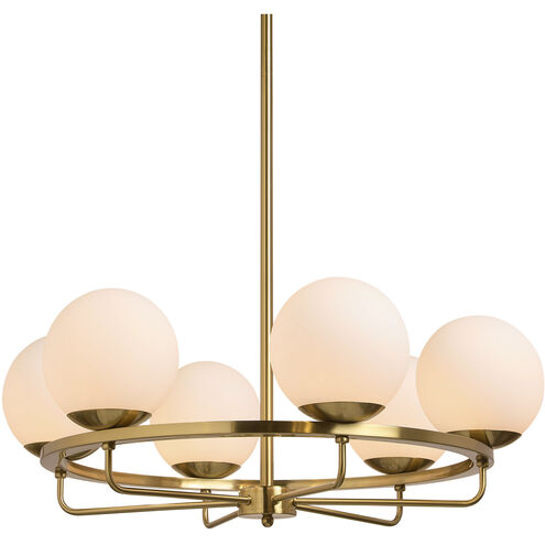 Eliora LED White / Brass Chandelier Ceiling Light